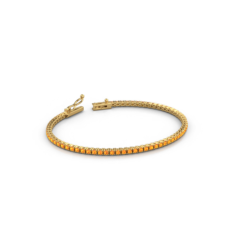 Image of Tennis bracelet Shirley 2.0 ±6,7 in (17 cm) 585 Gold Citrin 2 mm