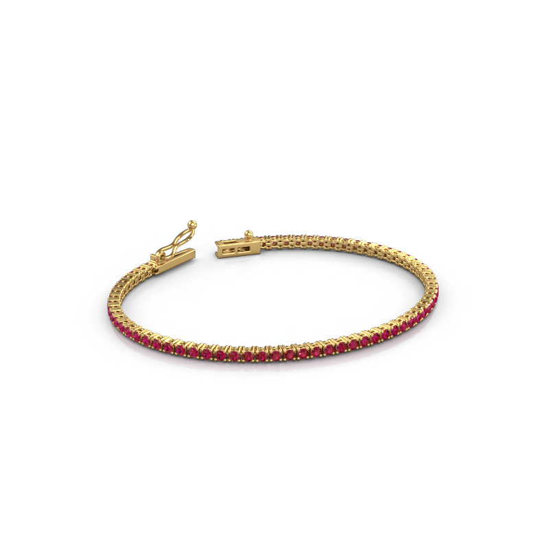 Bild von Tennisarmband Shirley 2.0 ±17 cm 585 Gold Rubin 2 mm