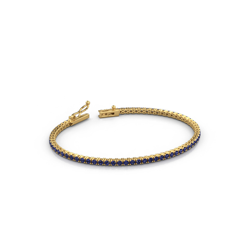 Image of Tennis bracelet Shirley 2.0 ±6,7 in 585 Gold Sapphire 2 mm