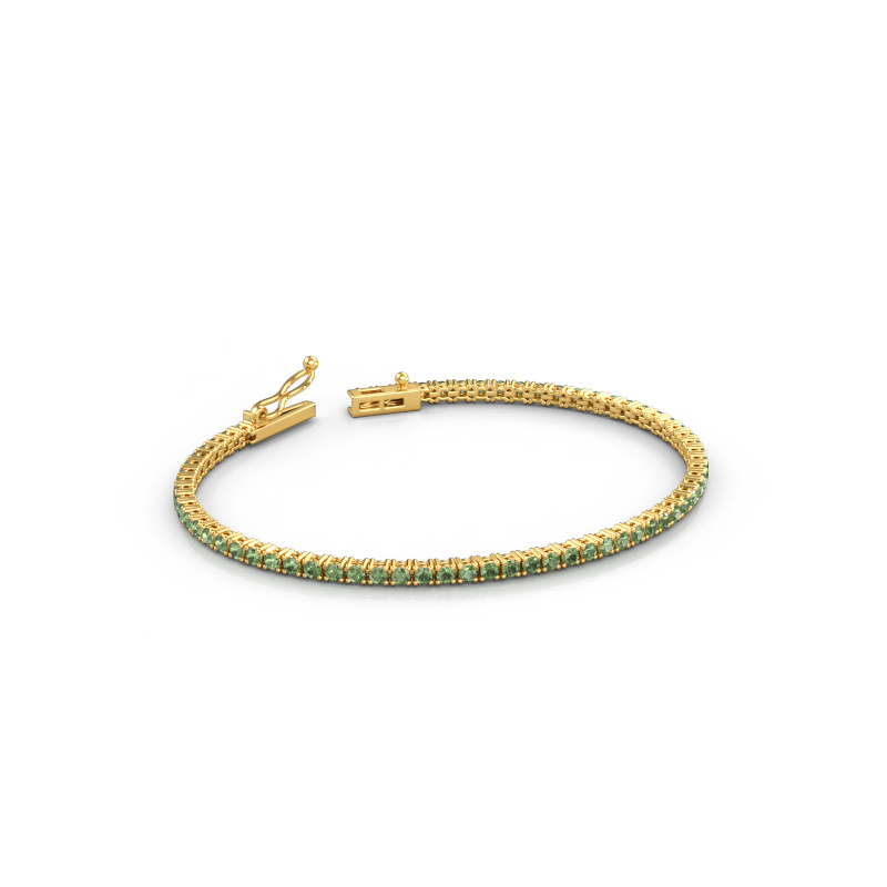 Bild von Tennisarmband Shirley 2.0 ±17 cm 585 Gold Turmalin grün 2 mm
