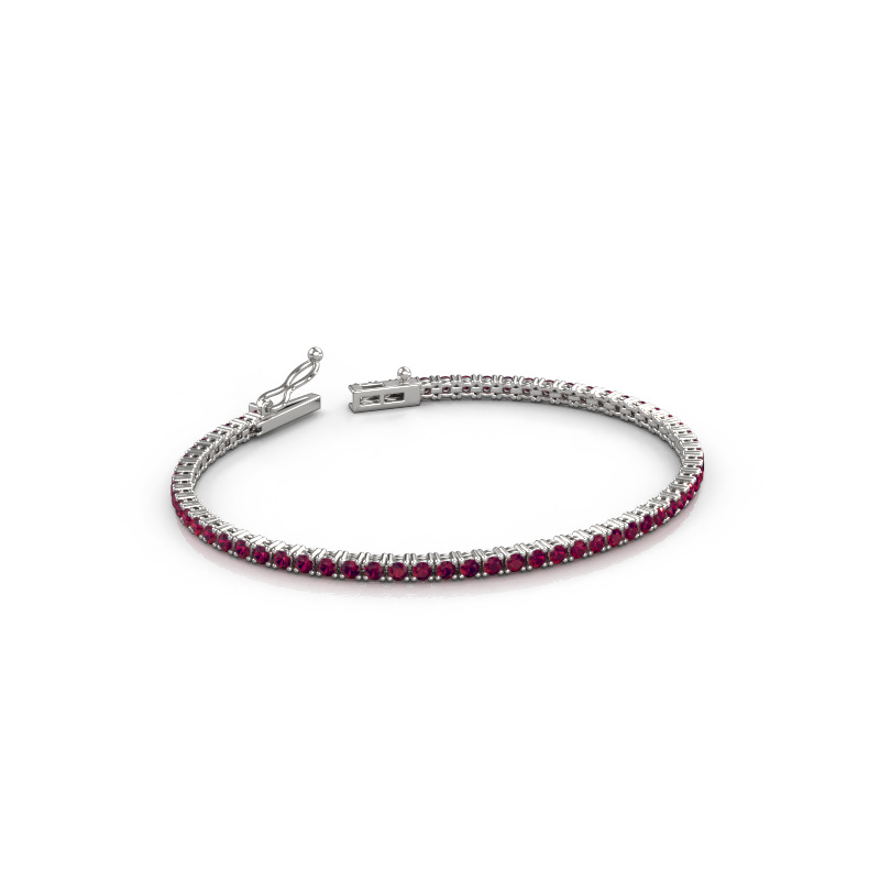 Image de Bracelet tennis Shirley 2.2 ±17 cm Lourd - 585 Or blanc Rhodolite 2.2 mm