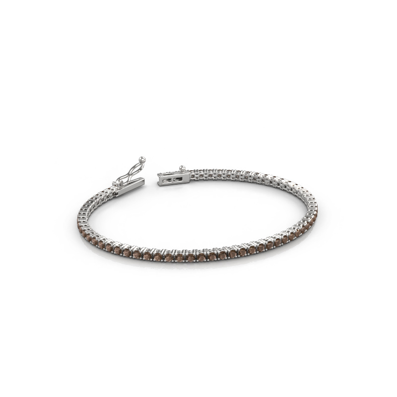 Bild von Tennisarmband Shirley 2.2 ±17 cm Massiv - 585 Weißgold Rauchquarz 2.2 mm