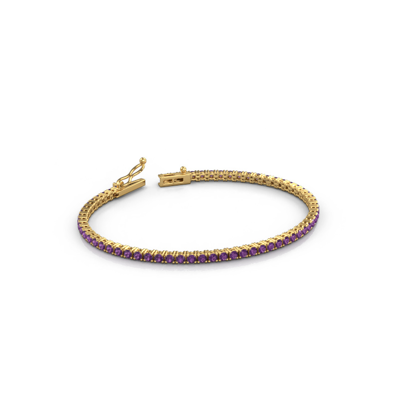 Image of Tennis bracelet Shirley 2.2 585 gold Amethyst 2.2 mm