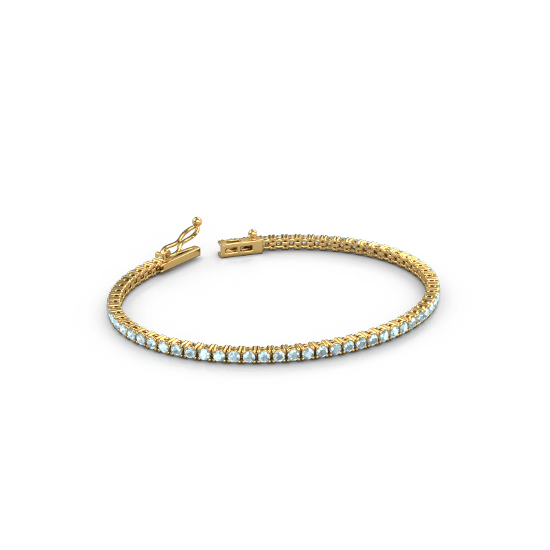 Bild von Tennisarmband Shirley 2.2 ±17 cm Massiv - 585 Gold Aquamarin 2.2 mm