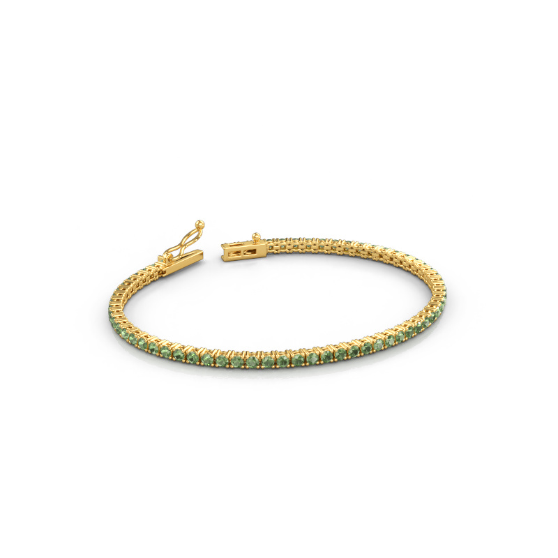Bild von Tennisarmband Shirley 2.2 ±17 cm Massiv - 585 Gold Turmalin grün 2.2 mm