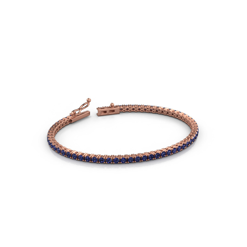 Image de Bracelet tennis Shirley 2.4 ±17 cm Lourd - 585 Or rose Saphir 2.4 mm