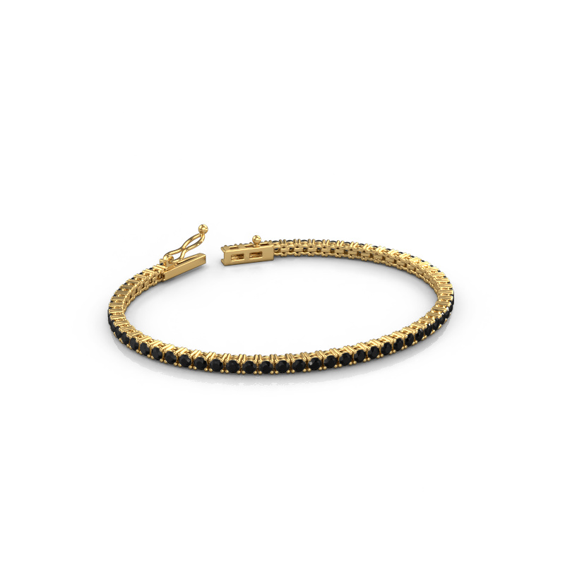 Image of Tennis bracelet Shirley 2.4 ±6,7 in 585 Gold Black diamond 3.894 crt