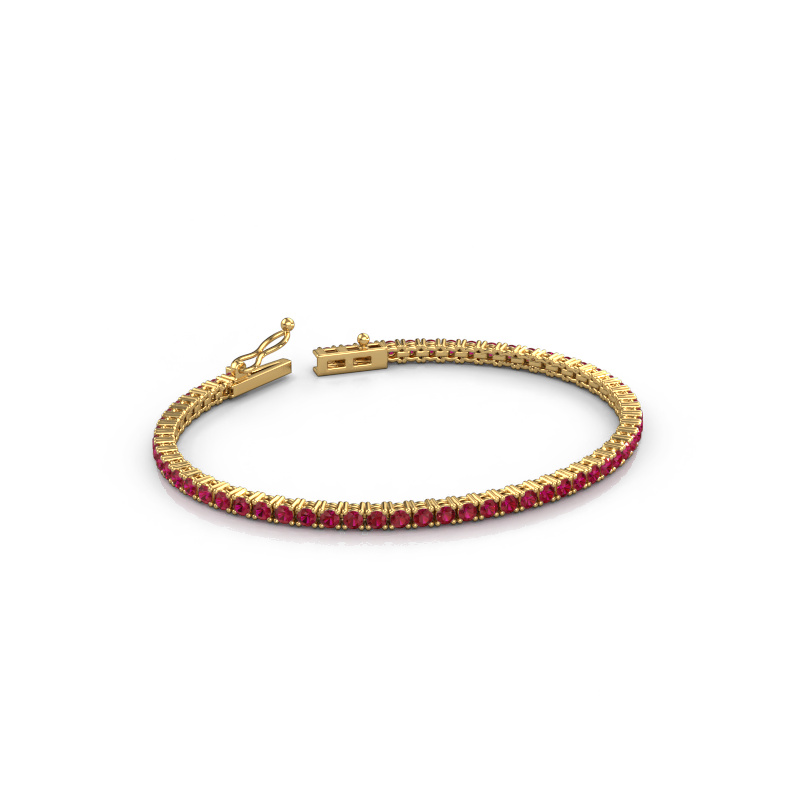 Bild von Tennisarmband Shirley 2.4 ±17 cm Massiv - 585 Gold Rubin 2.4 mm