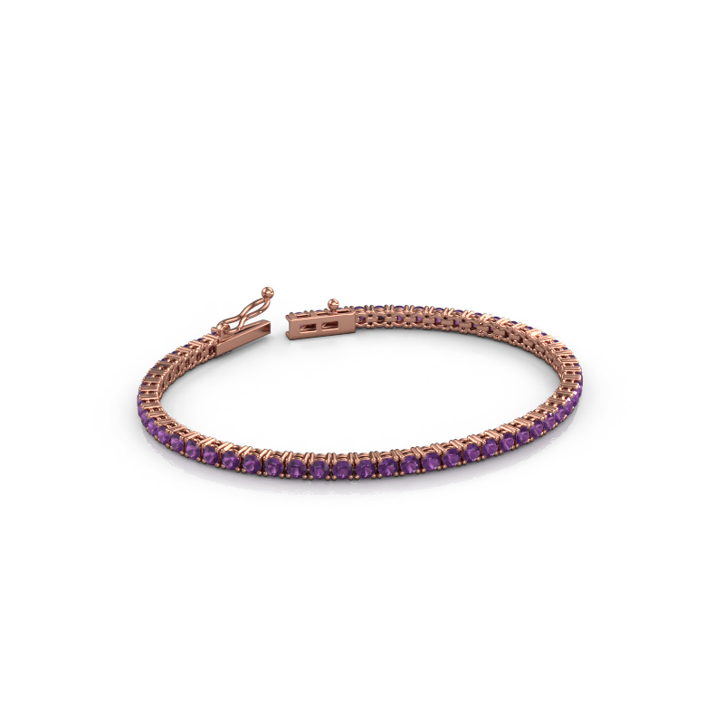 Image de Bracelet tennis Shirley 2.7 ±17 cm Lourd - 585 Or rose Améthyste 2.7 mm