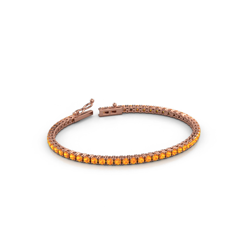 Afbeelding van Tennisarmband Shirley 2.7 ±17 cm Zwaar - 585 Rosé goud Citrien 2.7 mm