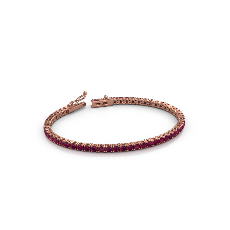 Bild von Tennisarmband Shirley 2.7 ±17 cm Massiv - 585 Roségold Rhodolit 2.7 mm