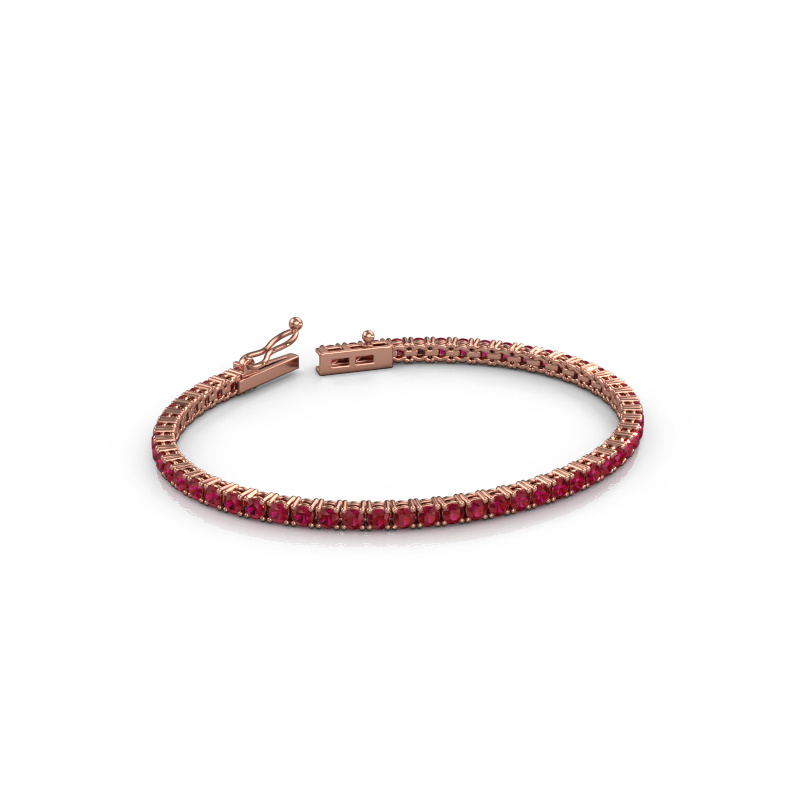 Bild von Tennisarmband Shirley 2.7 ±17 cm Massiv - 585 Roségold Rubin 2.7 mm