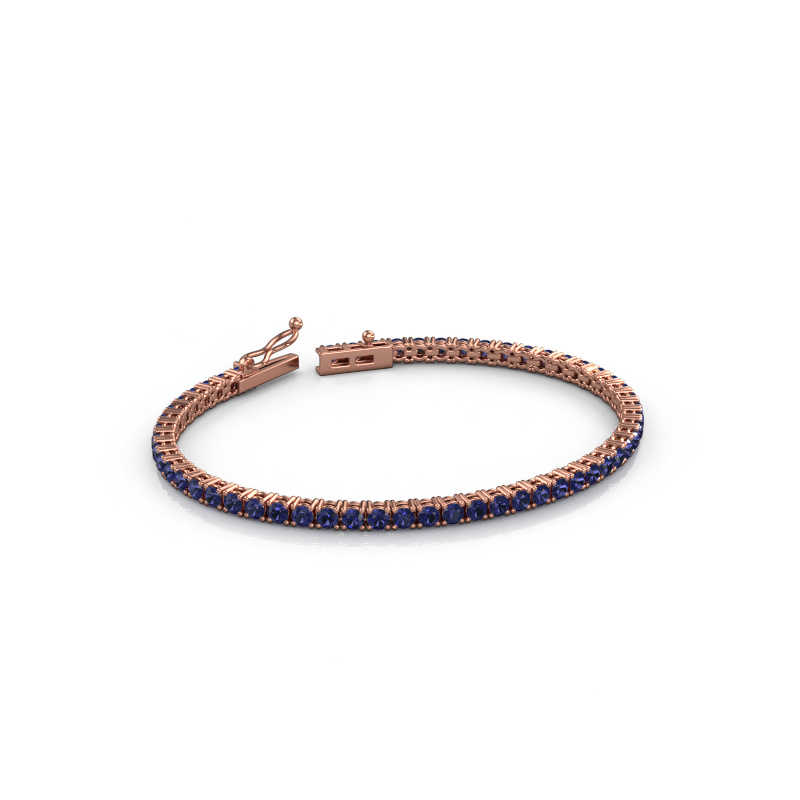 Image de Bracelet tennis Shirley 2.7 ±17 cm Lourd - 585 Or rose Saphir 2.7 mm