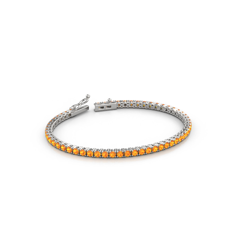 Afbeelding van Tennisarmband Shirley 2.7 ±17 cm Zwaar - 585 Witgoud Citrien 2.7 mm