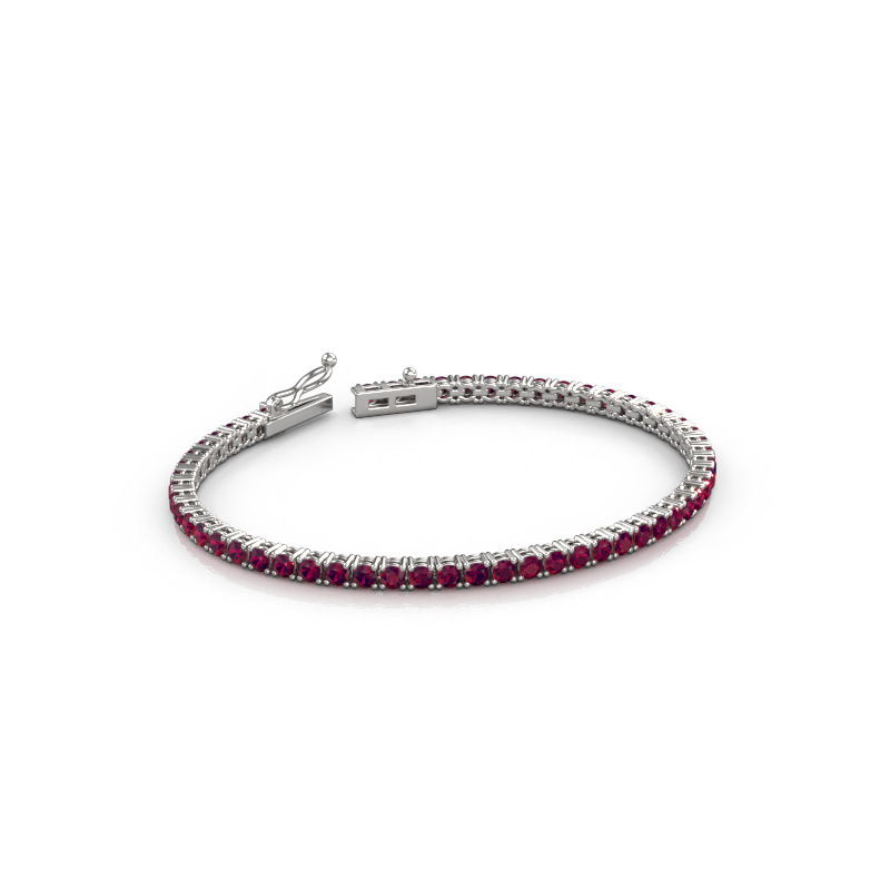 Image de Bracelet tennis Shirley 2.7 ±17 cm Lourd - 585 Or blanc Rhodolite 2.7 mm