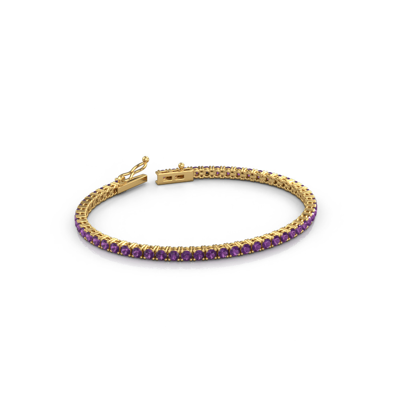 Image of Tennis bracelet Shirley 2.7 ±6,7 in 585 Gold Amethyst 2.7 mm