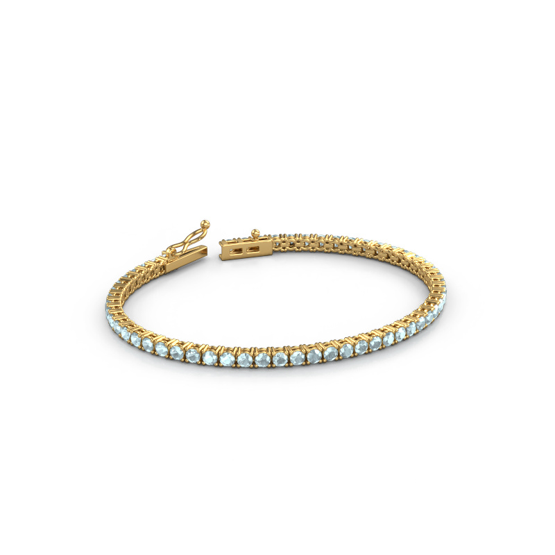 Bild von Tennisarmband Shirley 2.7 ±17 cm Massiv - 585 Gold Aquamarin 2.7 mm