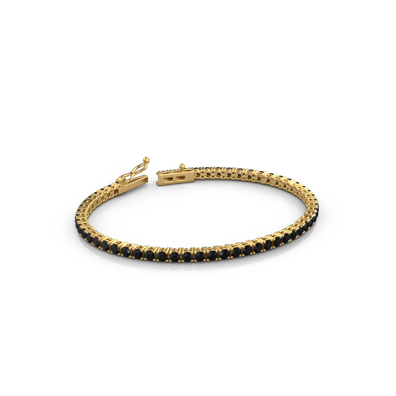 Image of Tennis bracelet Shirley 2.7 ±6,7 in 585 Gold Black diamond 5.088 crt