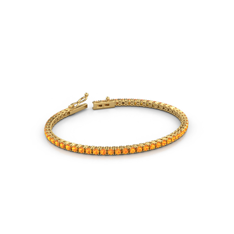 Image of Tennis bracelet Shirley 2.7 ±6,7 in (17 cm) Heavy - 585 Gold Citrin 2.7 mm