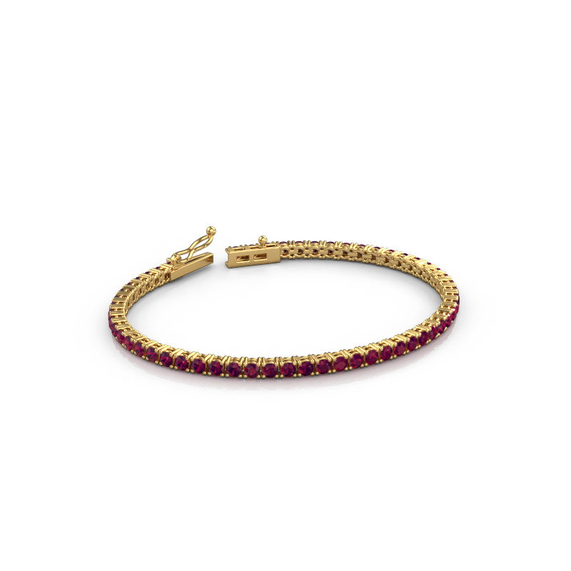 Afbeelding van Tennisarmband Shirley 2.7 ±17 cm Zwaar - 585 Goud Rhodoliet 2.7 mm