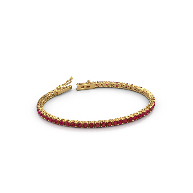 Afbeelding van Tennisarmband Shirley 2.7 ±17 cm 585 Goud Robijn 2.7 mm