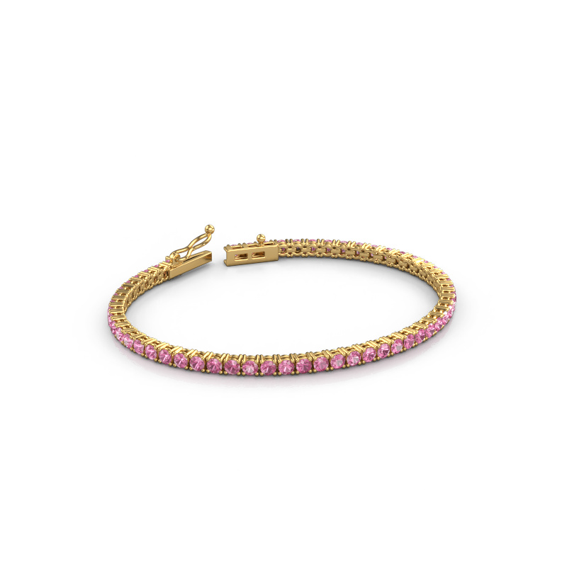 Bild von Tennisarmband Shirley 2.7 ±17 cm Massiv - 585 Gold Pink Saphir 2.7 mm