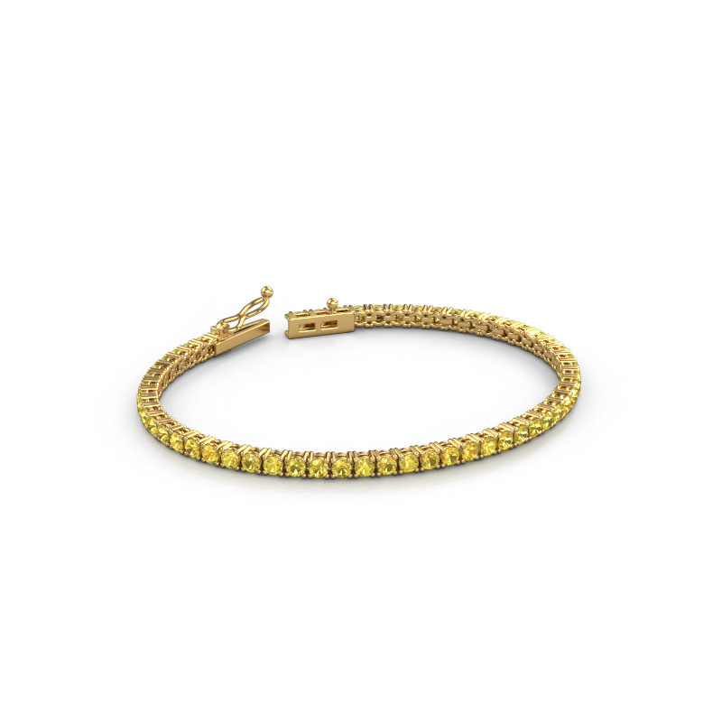 Afbeelding van Tennisarmband Shirley 2.7 ±17 cm 585 Goud Gele saffier 2.7 mm