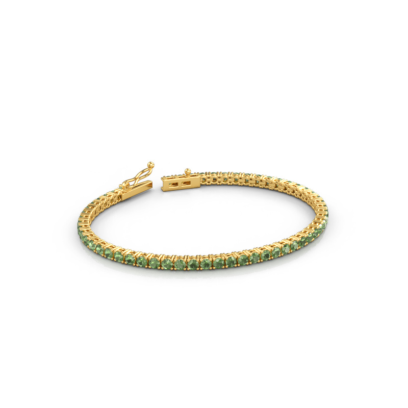Bild von Tennisarmband Shirley 2.7 ±17 cm Massiv - 585 Gold Turmalin grün 2.7 mm