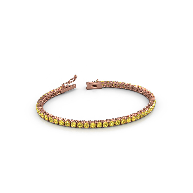 Bild von Tennisarmband Shirley 2.9 585 Roségold Gelb Saphir 2.9 mm