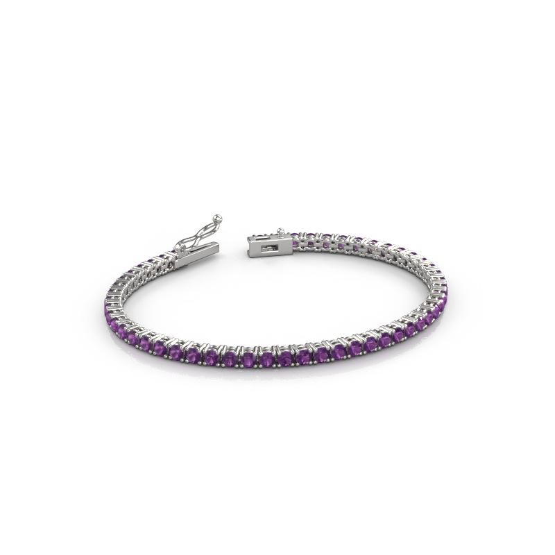 Image de Bracelet tennis Shirley 2.9 585 or blanc Améthyste 2.9 mm