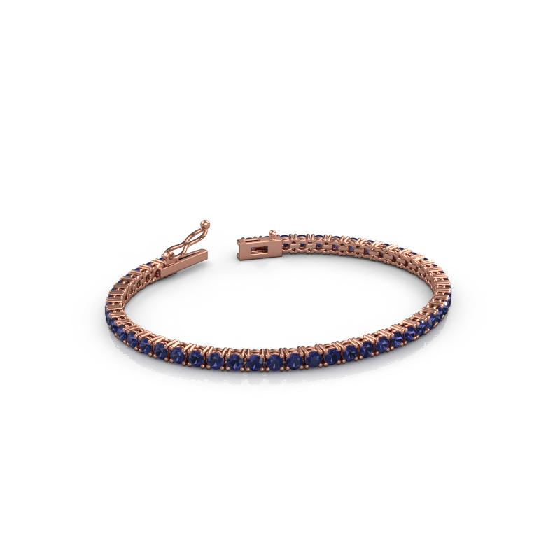 Bild von Tennisarmband Shirley 3.0 ±17 cm 585 Roségold Saphir 3 mm