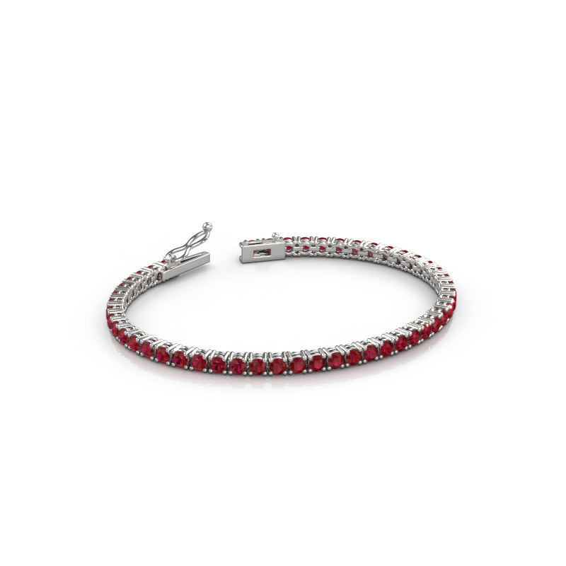 Image de Bracelet tennis Shirley 3.0 ±17 cm 585 Or blanc Rubis 3 mm