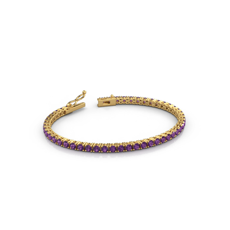 Image of Tennis bracelet Shirley 3.0 ±6,7 in 585 Gold Amethyst 3 mm