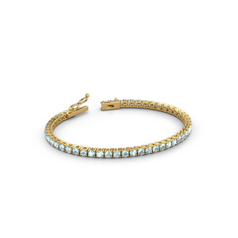 Bild von Tennisarmband Shirley 3.0 ±17 cm 585 Gold Aquamarin 3 mm
