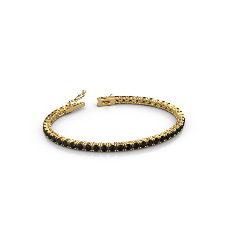 Image of Tennis bracelet Shirley 3.0 ±6,7 in 585 Gold Black diamond 5.64 crt
