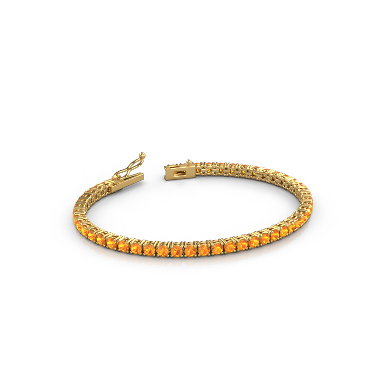 Image of Tennis bracelet Shirley 3.0 ±6,7 in (17 cm) 585 Gold Citrin 3 mm