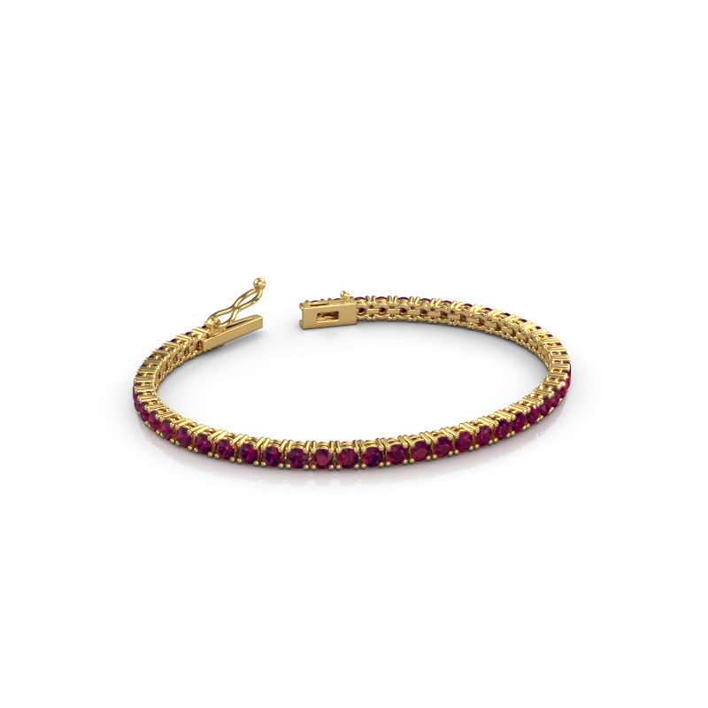 Afbeelding van Tennisarmband Shirley 3.0 ±17 cm 585 Goud Rhodoliet 3 mm