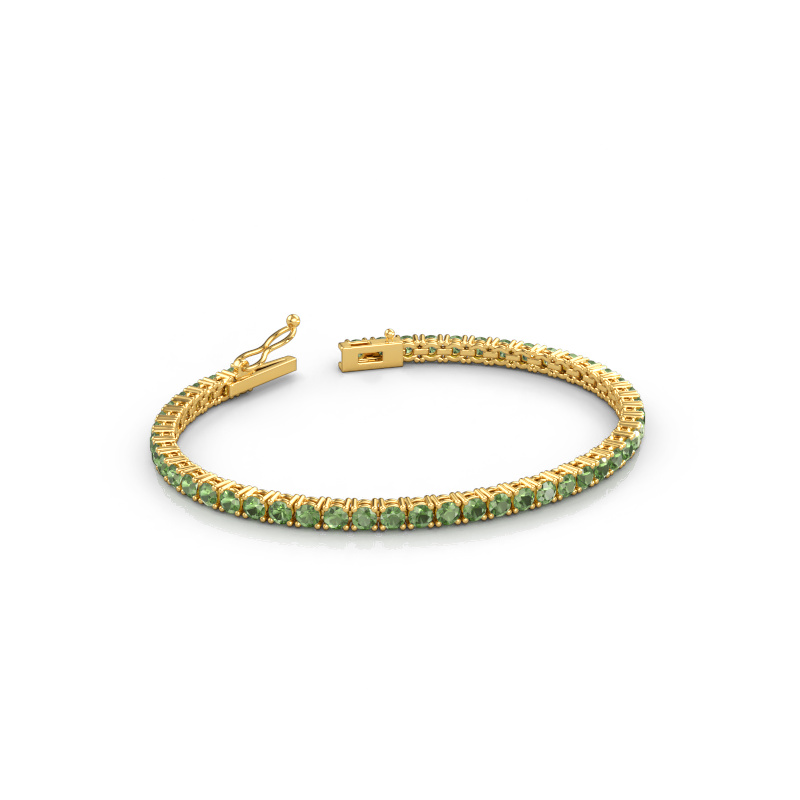 Bild von Tennisarmband Shirley 3.0 ±17 cm 585 Gold Turmalin grün 3 mm