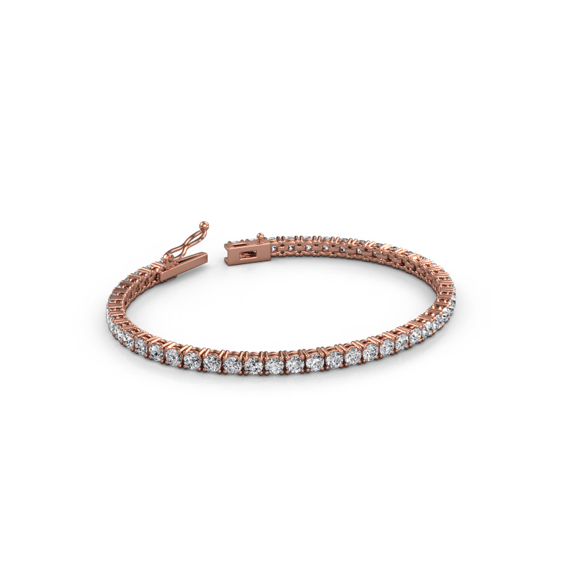 Image of Tennis bracelet Shirley 3.2 585 rose gold Lab grown diamond 5.76 crt