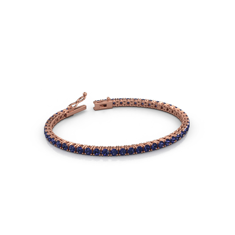 Image of Tennis bracelet Shirley 3.2 585 rose gold Sapphire 3.2 mm