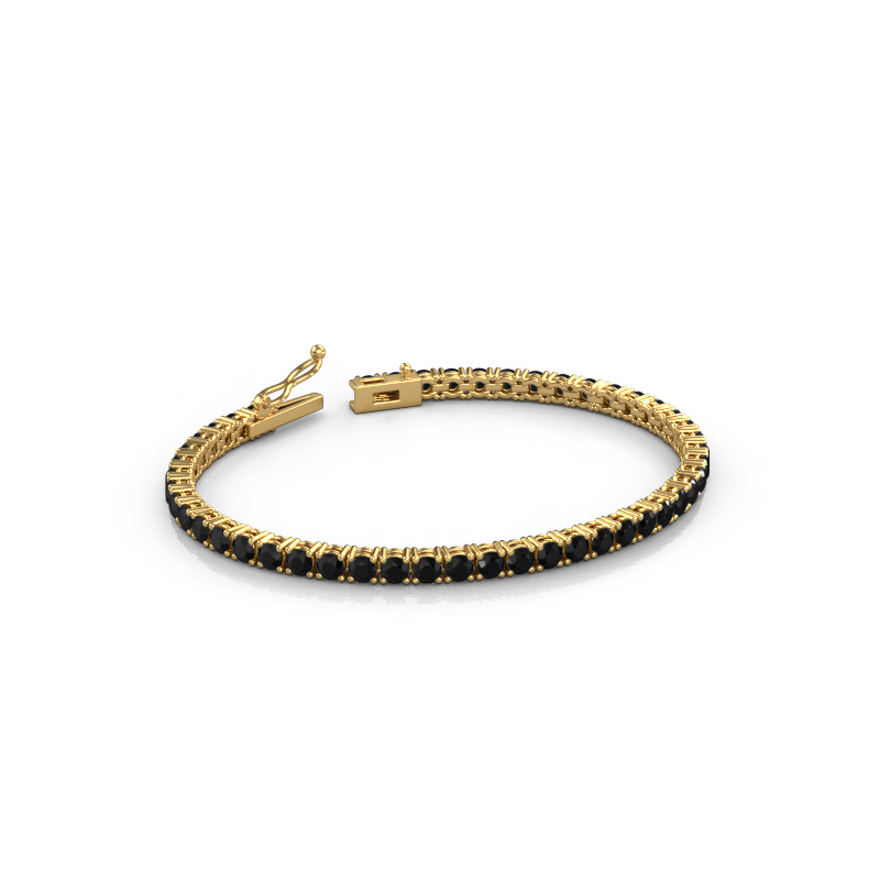 Bild von Tennisarmband Shirley 3.2 585 Gold Schwarz Diamant 6.912 crt