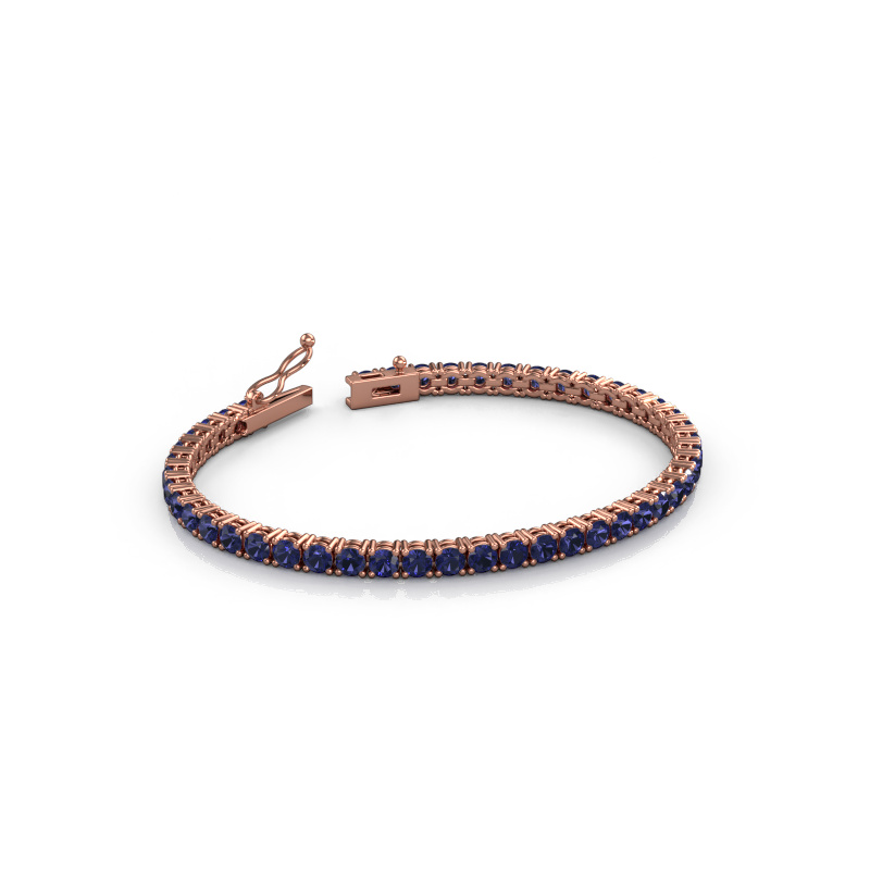 Image de Bracelet tennis Shirley 3.4 ±17 cm 585 Or rose Saphir 3.4 mm
