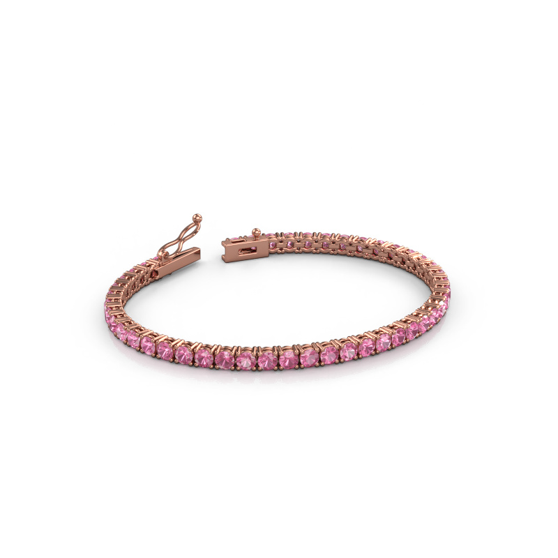 Bild von Tennisarmband Shirley 3.4 ±17 cm 585 Roségold Pink Saphir 3.4 mm