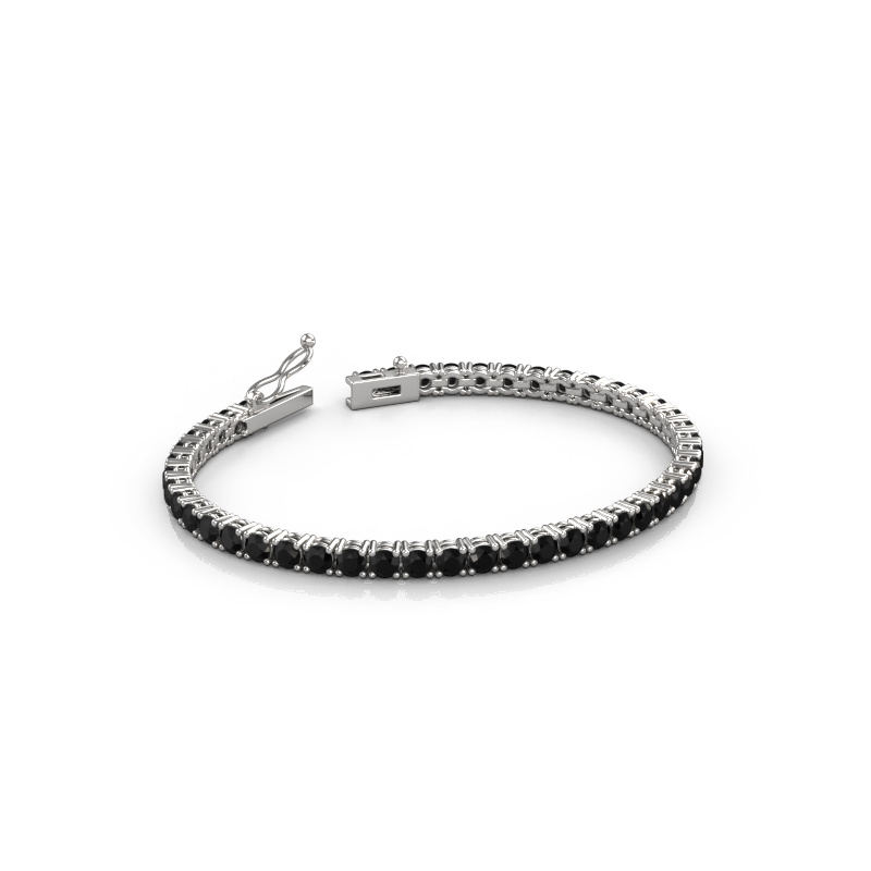 Image de Bracelet tennis Shirley 3.4 ±17 cm 585 Or blanc Diamant noir 8.10 crt