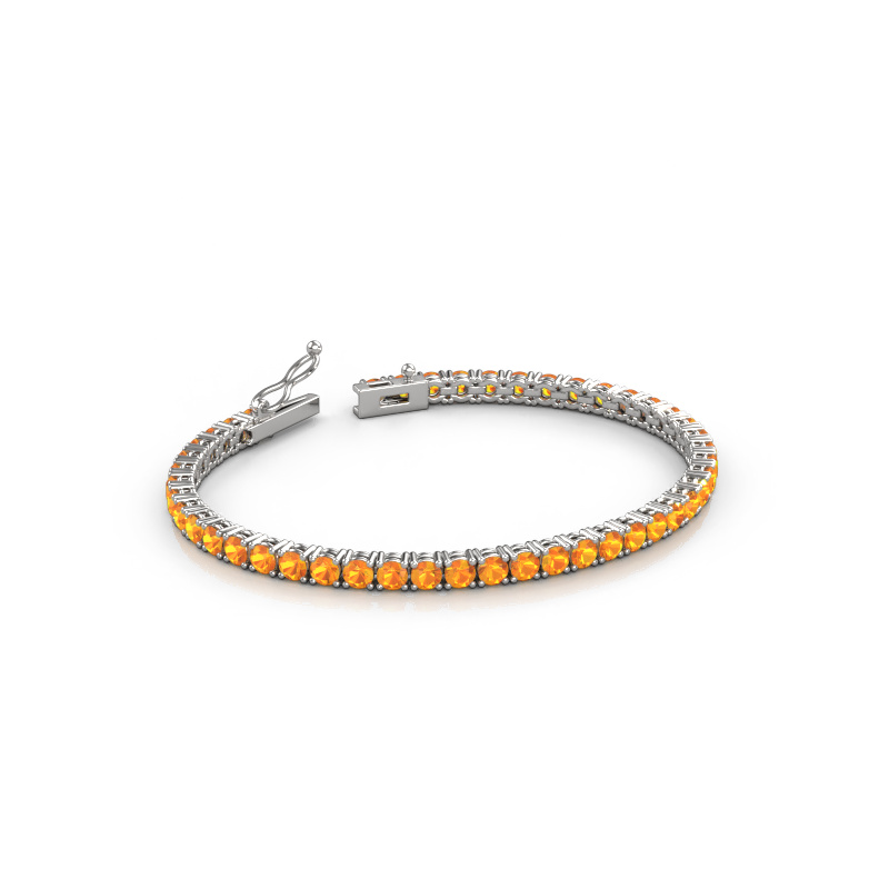 Afbeelding van Tennisarmband Shirley 3.4 ±17 cm 585 Witgoud Citrien 3.4 mm