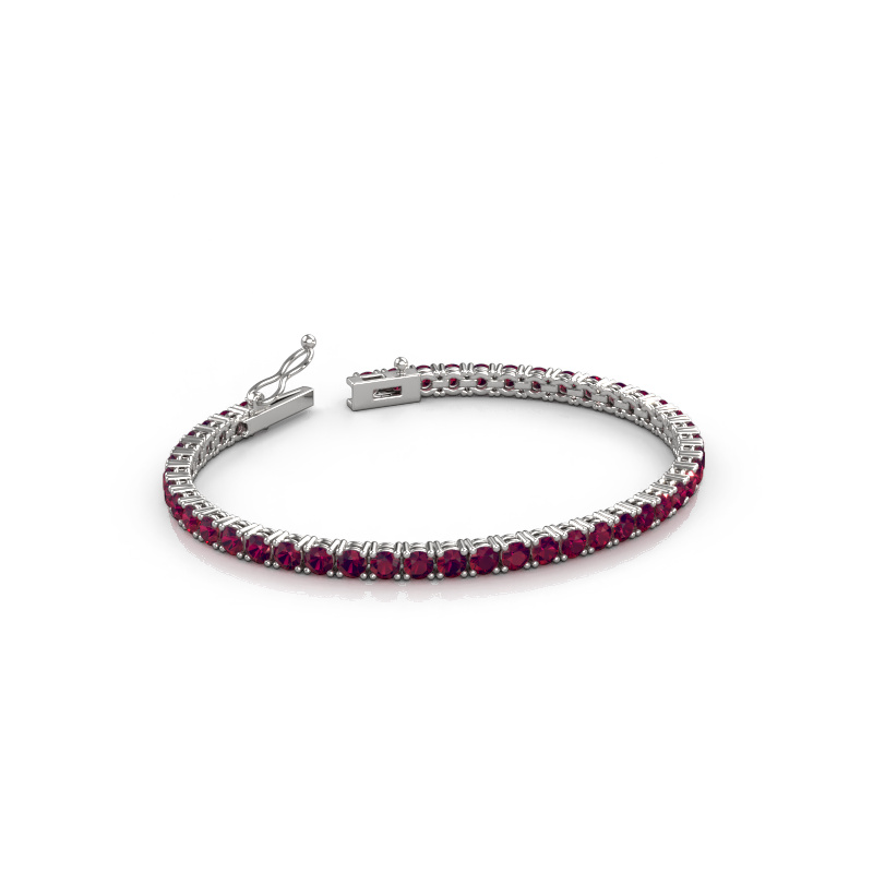 Bild von Tennisarmband Shirley 3.4 ±17 cm 585 Weißgold Rhodolit 3.4 mm