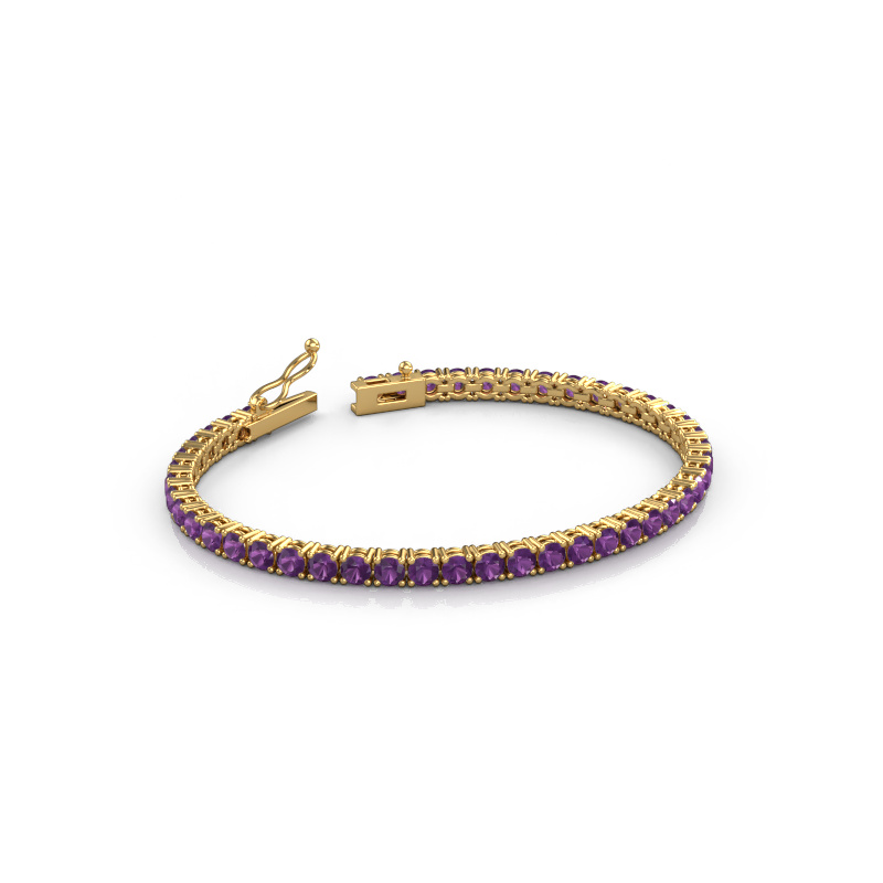 Image of Tennis bracelet Shirley 3.4 ±6,7 in 585 Gold Amethyst 3.4 mm
