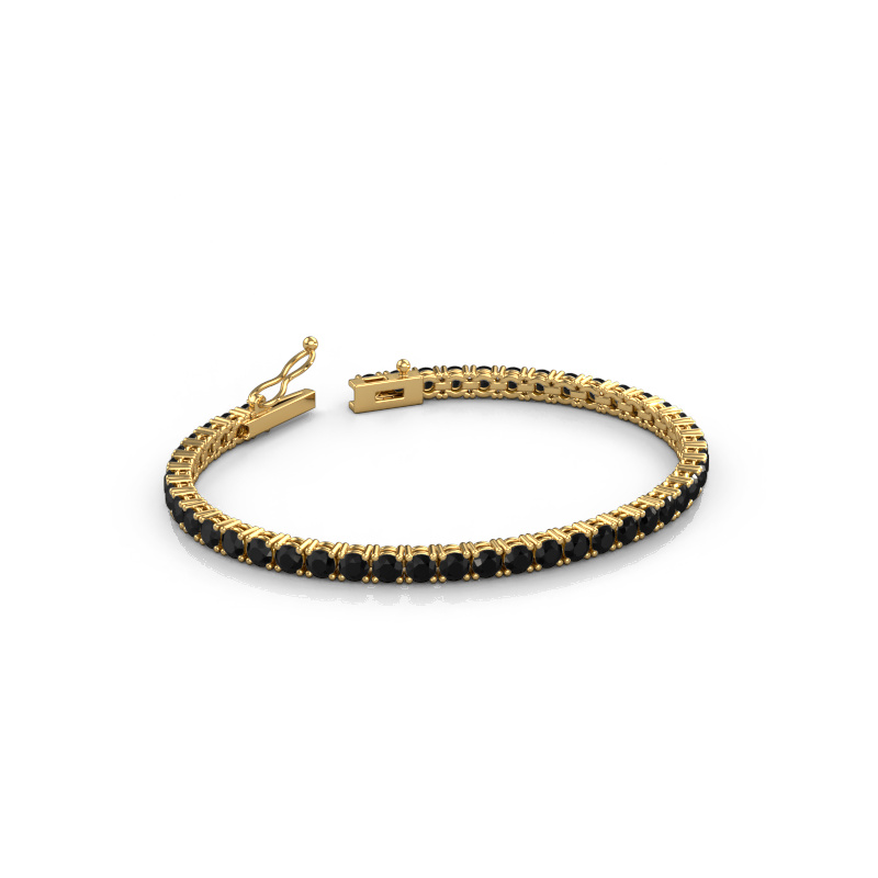 Image of Tennis bracelet Shirley 3.4 ±6,7 in 585 Gold Black diamond 8.10 crt