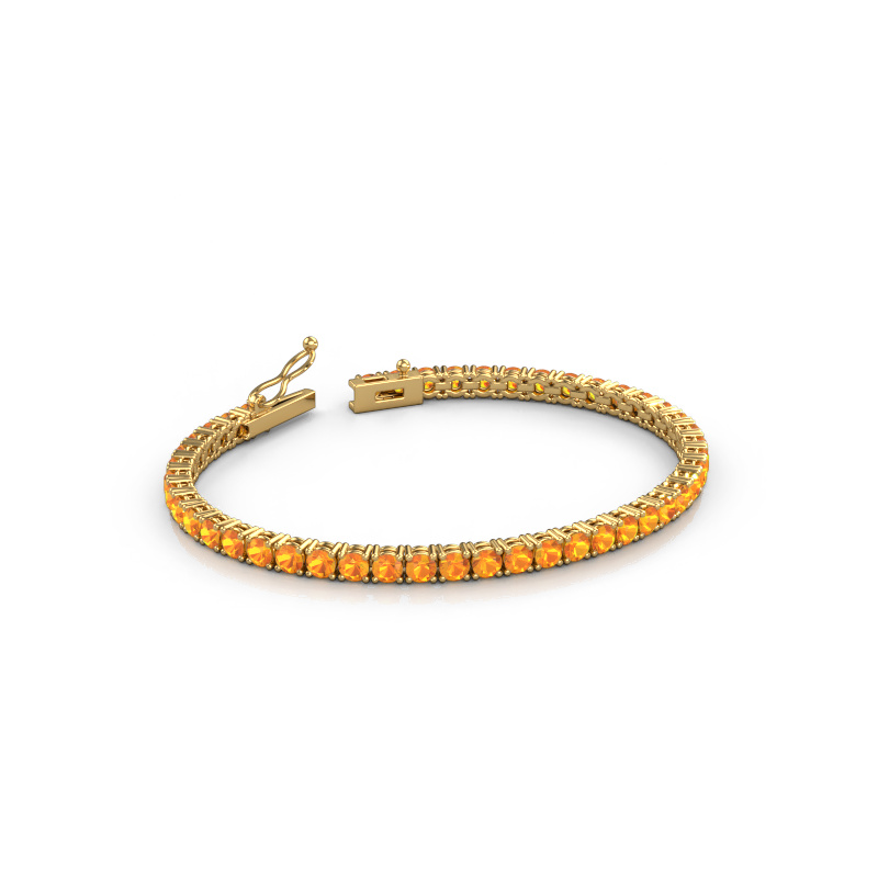 Image of Tennis bracelet Shirley 3.4 ±6,7 in (17 cm) 585 Gold Citrin 3.4 mm