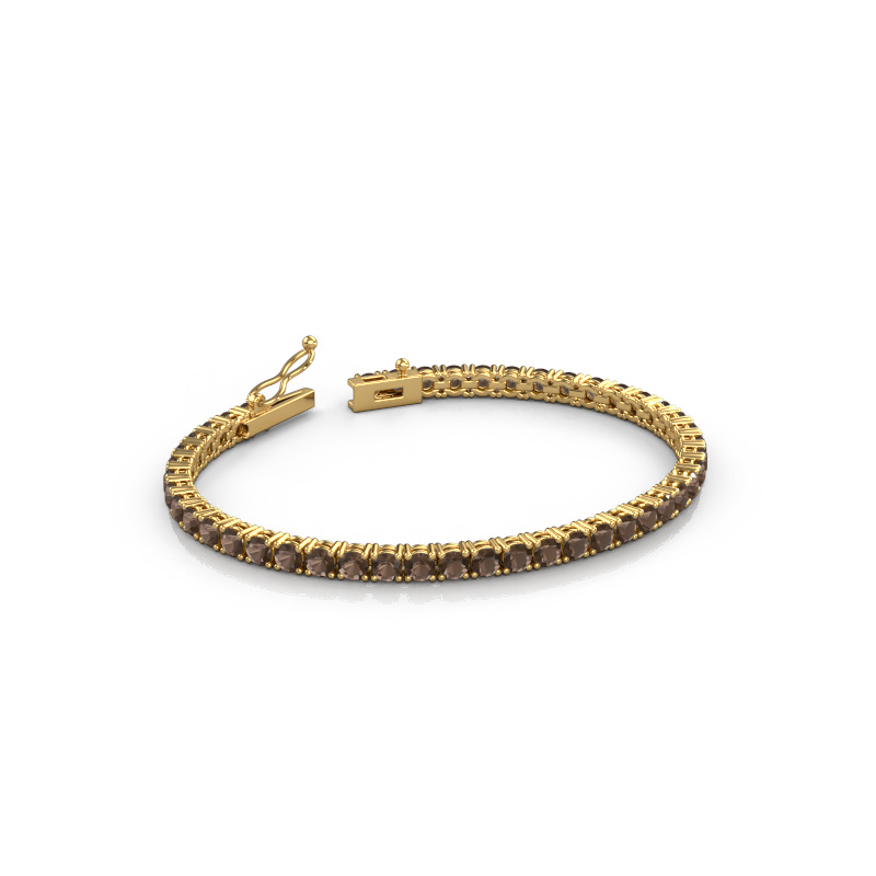 Afbeelding van Tennisarmband Shirley 3.4 ±17 cm 585 Goud Rookkwarts 3.4 mm